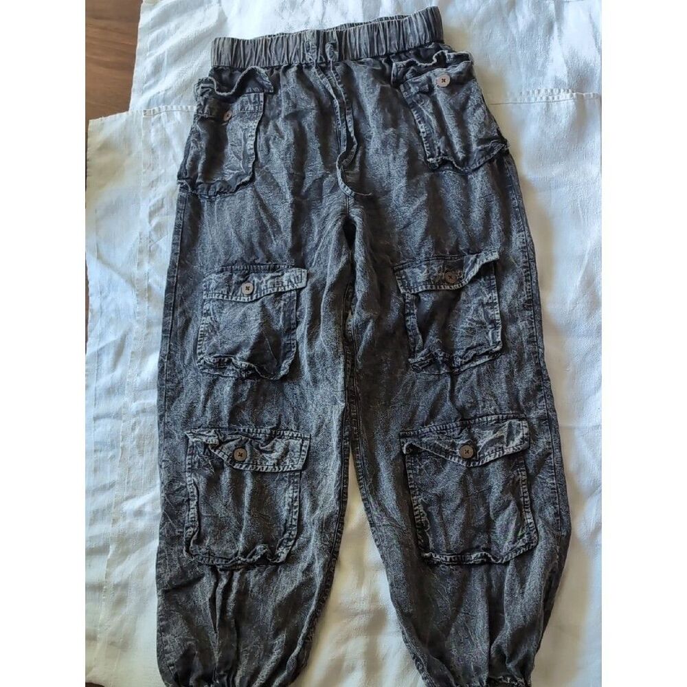 EARTHBOUND Washed Charcoal Cargo Joggers